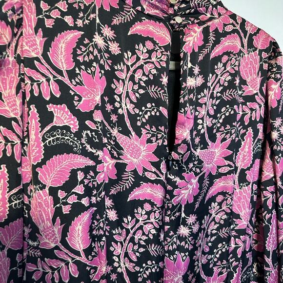 NWT Julia Jordan Pink and Black Floral Long Sleeve Dress sz 14 - Picture 6 of 6
